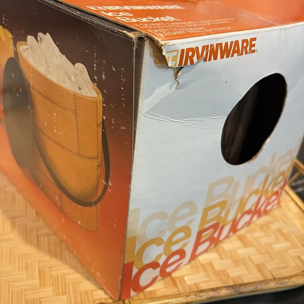 Vintage 1977 Irvinware Ice Bucket in Original Box